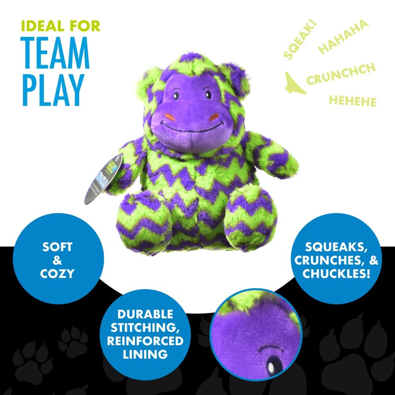 Hero Chuckles, Plush Squeaky Dog Toy, Durable Stuffed Animal with 3 in 1 Squeaker - Image 4